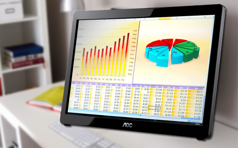 The AOC E1649FWU 16-Inch USB-Powered Portable LED Monitor Offers Plug and Play User-Friendliness