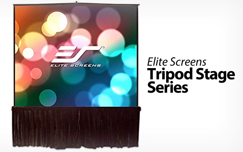 The Elite Screens Tripod Stage Series Pull-up Projection Screen Brings the Big Picture