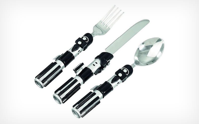 Become the Sith Lord of Eating With These Lightsaber Cutlery