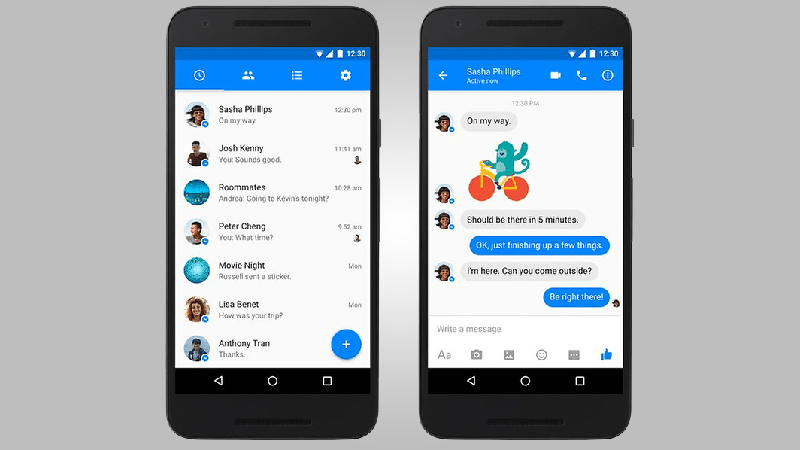 Facebook Messenger - Gets a Facelift That is Clearly Google-Inspired