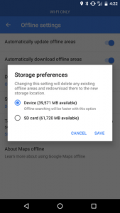 google-maps-storage-preferences