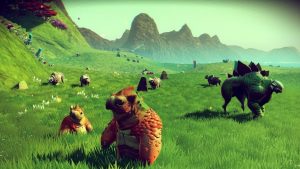 Bizarre creatures are abound in No Man's Sky. Explore exotic worlds.