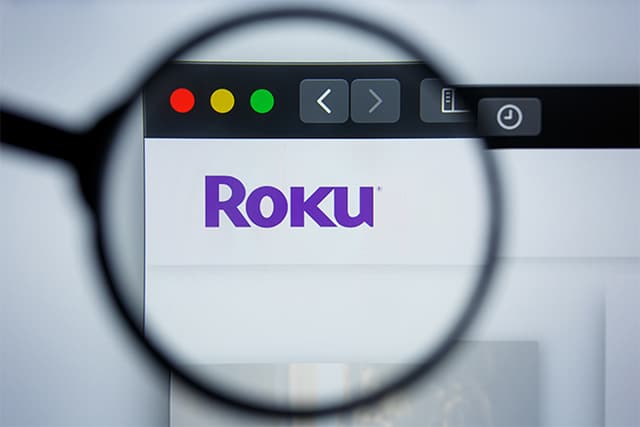 An image featuring Roku website zoomed in