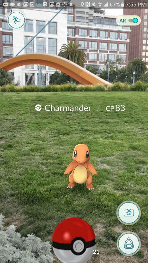 Charmander Monster in park