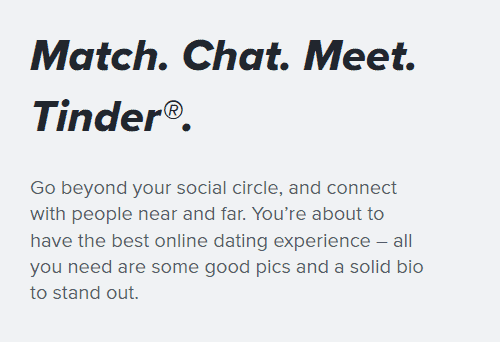 Match Chat Meet Tinder